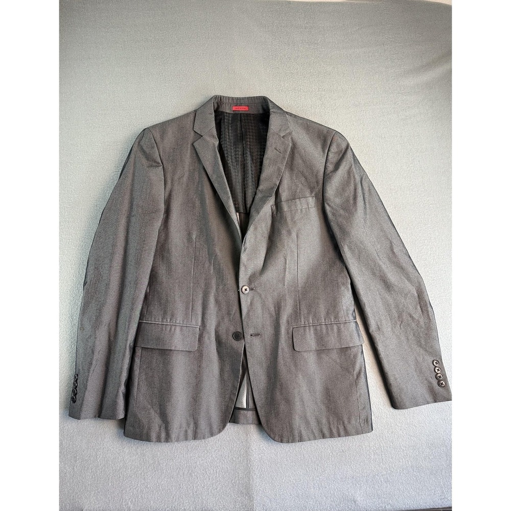 John Varvatos‎ U.S.A. Sport Coat Mens 40R Gray Two Button Blazer Jacket Casual